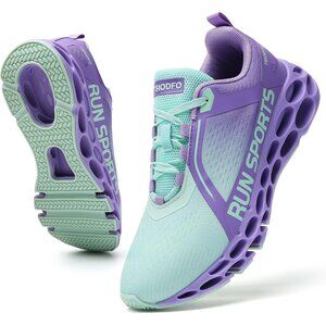 Women's Lake Blue Purple Running Walking Tennis Blade Athletic Sneakers Shoes